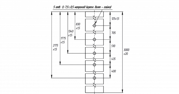 3 Столб с полимерным покрытием с заглушкой 62*55*1,4 (2отверстия) 3 Столб с полимерным покрытием с заглушкой 62*55*1,4 (2отверстия)